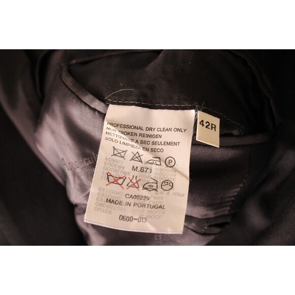 Aquascutum Men's Gold Button Sport Coat Size 42R 100% Wool Navy Blue - Picture 9 of 10